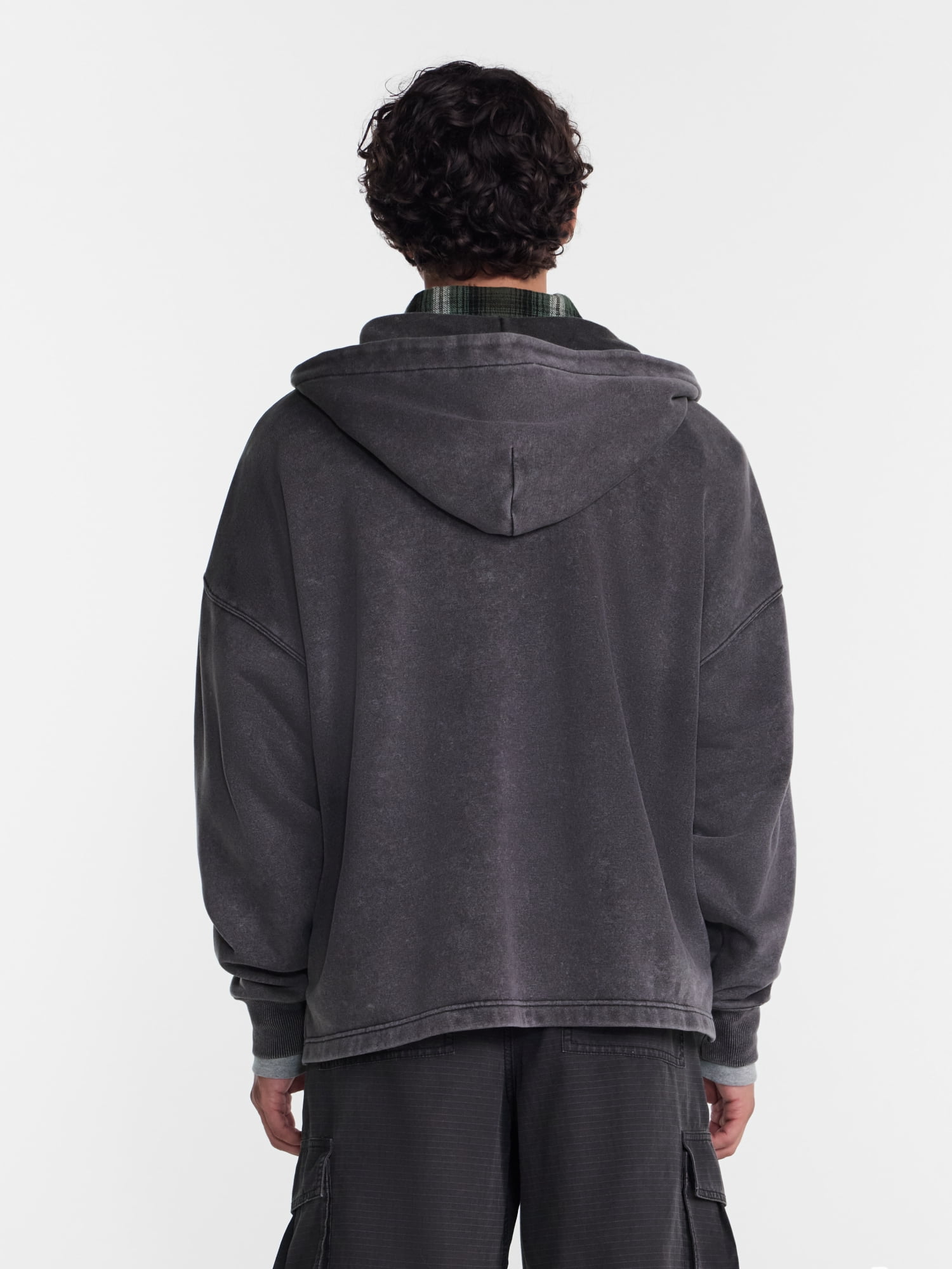 No Boundaries Boxy Fit Half Zip Hoodie Sweatshirt, Men's XS-5XB