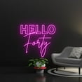 thumbnail image 2 of Handmadetneonsign Hello Forty 40th Birthday Decorations For Her Gifts, Custom LED Neon Sign, 2 of 5