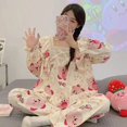 thumbnail image 1 of Pijamas de Star Kirby para mujer, conjunto de ropa de casa informal, pantalones largos de manga larga, dibujos animados, estilo Kawaii, dulce y lindo, primavera y otoño, 1 of 4