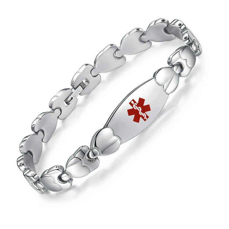 Sterling Silver Medical Charm Bracelet