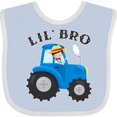 thumbnail image 3 of Inktastic Farmer Tractor Little Bro Boys Baby Bib, 3 of 4