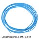 thumbnail image 2 of Manguera termorretráctil de 3/16" (5mm) de diámetro, ancho plano de 8.55mm, tubo retráctil con tasa de 2:1, funda de cable de 10 pies - Azul, 2 of 5