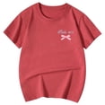 thumbnail image 1 of Vêtements pour Filles Col Rond Imprimé Hauts à Manches Courtes pour Filles Vêtements d'Été pour Tout-Petits Vêtements pour Filles 3-4 Ans Mode Filles, 1 of 5