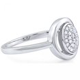 thumbnail image 3 of Silver Oval With Cubic Zirconia Ring, 3 of 3