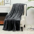 thumbnail image 5 of EVNELE Dark Gray Twin Size Blankets, Fuzzy Lightweight Warm Throw Blanket for Couch, Sofa, Pet, Bed, 60 x 80 inch, 5 of 6