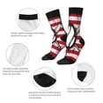 thumbnail image 3 of Cauagu Vintage Baseball American Flag Print Crew Socks for Women and Men,Adult Athletic Running Socks 1-Pair Sports Socks Work Gear Socks with Moisture Wicking, 3 of 6