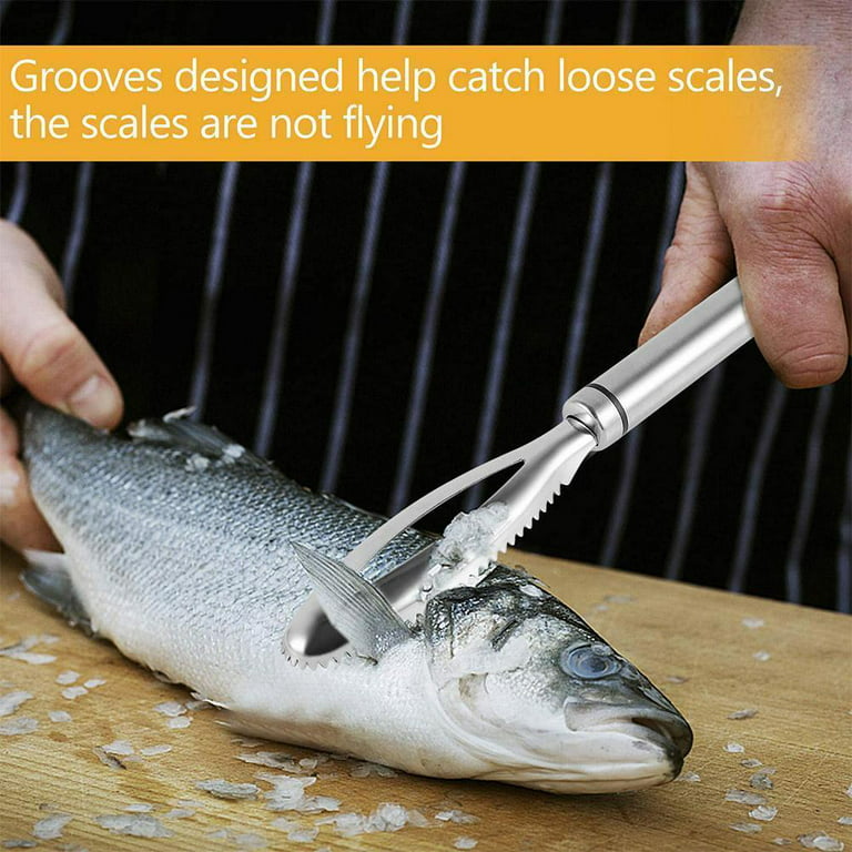 24cm Fish Scale Remover Scaler Scraper Cleaner Kitchen Gadgets A+