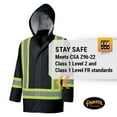 thumbnail image 4 of Pioneer Hi Vis Waterproof FR Rain Jacket - Lightweight Oil & Chemical Resistant Safety Coat for Work - Black, 4 of 9