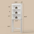 thumbnail image 5 of Over The Toilet Storage Cabinet, Asofer Bathroom Space Saver Organizer above Toilet with 3 Large Adjustable Shelf, Cream White, 5 of 11