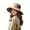 Khaki, variant on VBEWZET Mesh Wide Brim Bucket Sun Hat, UPF50 Windproof Chin Strap Outdoor Fishing Hat for Women Men Grey One Size