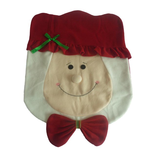 Protector extraíble y lavable para silla de comedor, para gorro de Papá Noel para decoración navideña / decoración del hogar, funda para asient rojo 2 Soledad Cubierta de silla de Navidad