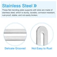 thumbnail image 4 of 2Pcs Adjustable Flat Mending Plate Support with Slot, 8.46 x 0.94 Inch Stainless Steel Slotted Straight Brace Brackets for Wooden Furniture, Silver, 4 of 6
