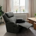 Homall Heated Swivel Rocking Recliner Chair Massage PU Leather 360