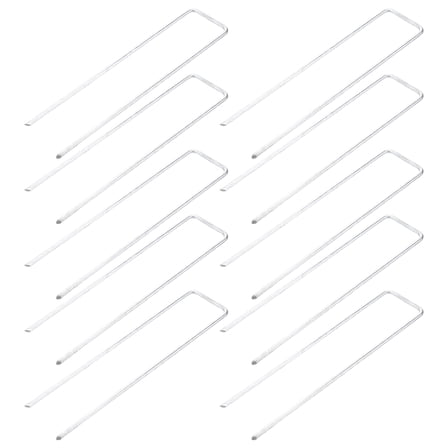 LEORX 20Pcs Landscape Stakes Pins Steel U Shape Garden Staples for Fabric Anchoring and Edging
