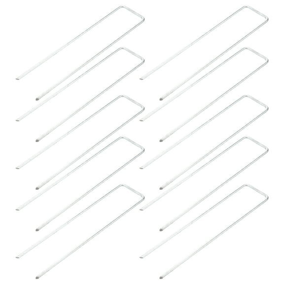 LEORX 20Pcs Landscape Stakes Pins Steel U Shape Garden Staples for Fabric Anchoring and Edging