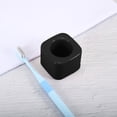 thumbnail image 2 of Toothbrush Holder, Square Mini Ceramic Toothbrush Holder Electric Toothbrush Holder, Black, 2.20x2.20x1.73, for Bathroom, 2 of 8