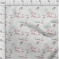 thumbnail image 2 of oneOone Cotton Poplin Dark Rose Brown Fabric Text|Bird & Baby Feeder Kids Sewing Fabric By The Yard Printed Diy Clothing Sewing Supplies 42 Inch Wide, 2 of 4