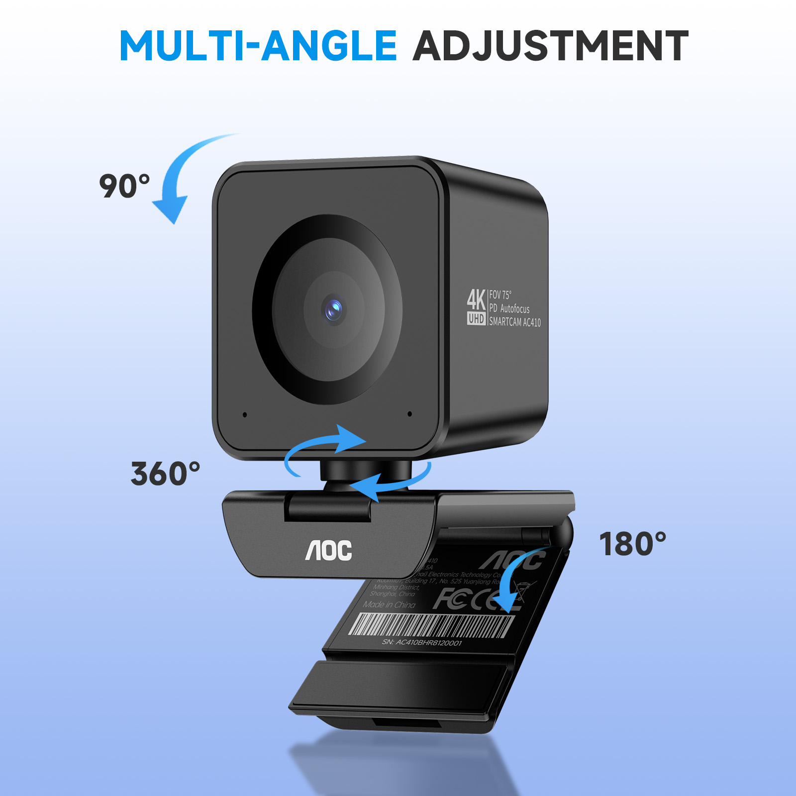 AOC 4K UHD Webcam for PC, Laptop, and Mac photo 7