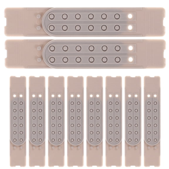 Plastic Hat Buckle 14 Holes Double Row Can Be Pushed and Opened to Close The Adjustable Buckles Snap Button 10 Pairs