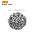thumbnail image 2 of 12 Pcs Wicker Rattan Balls 1.6 Inch Rattan Decorative Balls for Vase Fillers Home Decor Gray, 2 of 5