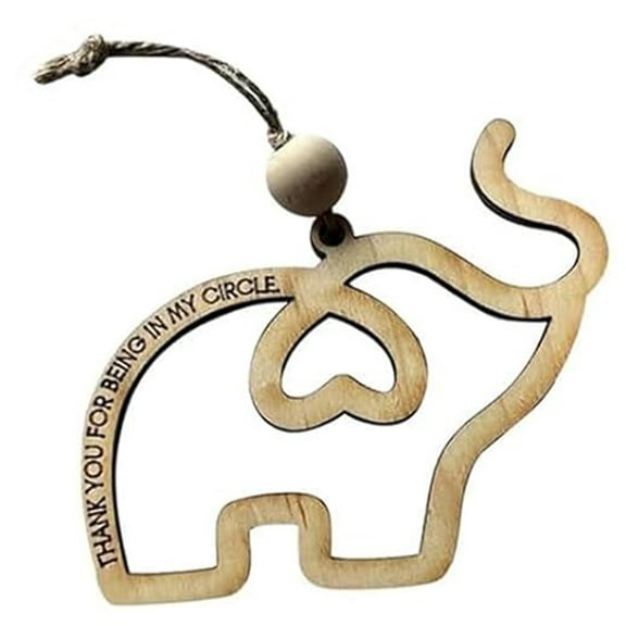BETEAM Sisterhood Elephant Ornament, Wooden Elephant Christmas Ornament with Story Card, Gift for Friends and Women's Tribe