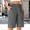 (Fashion 37)Gray, variant on Half Workwear Pants for Women Summer Casual Solid Color Fashionable Workwear with Pockets Five Quarter Pants