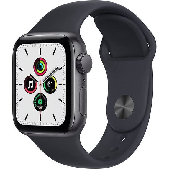 Restored Apple Watch SE (1st Gen) GPS, 40mm Space Gray Aluminum Case with Midnight Sport Band - Regular