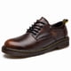 thumbnail image 1 of Zapatos de hombre, zapatos para exteriores, tecnología de color frotado a mano, zapatos de hombre de cuero de vaca, suela de material transparente, zapatos de hombre con cordones, 1 of 5