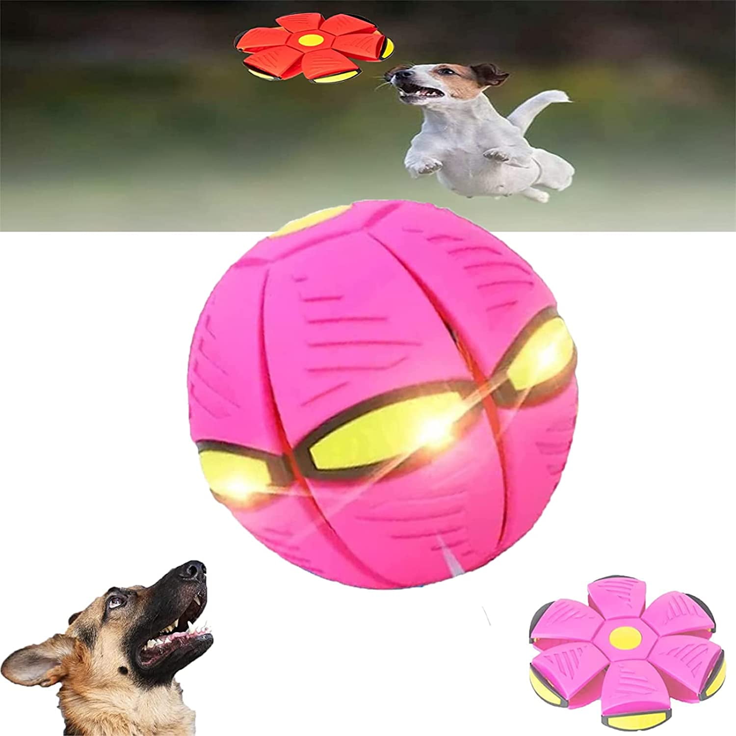 1 Pcs Pet Toy Flying Saucer Ball,Pet Toys for Dogs UFO Magic Flying orb