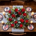thumbnail image 6 of Miwamany 4th of July Wreath, Patriotic Wreaths for Front Door, Red White Blue Spring Summer Door Wreaths for Independence Day, Wreath for Front Door Wall Window Home Porch Decor, 6 of 9