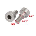 thumbnail image 2 of Unique Bargains 10pcs 304 Stainless Steel Hex Socket Shoulder Bolt 8mm Shoulder Dia 4mm Shoulder Length M6 Thread, 2 of 3