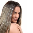 thumbnail image 2 of Herbiar Hair Tinsel Kit Silver Colors 47inch 1200 Strands Extensions Women Girls Heat Resistant, 2 of 6