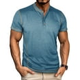 thumbnail image 2 of Horkkom Short Sleeve Shirts for Men Button V Neck T Shirts Summer Workout Loose Casual Shirts XL, 2 of 5