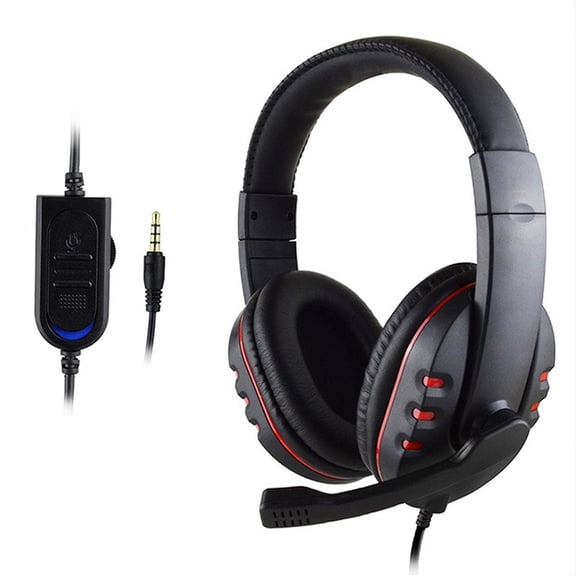 High-Quality Wired Gaming Headset with Microphone - Perfect for Ps4, Pc Red