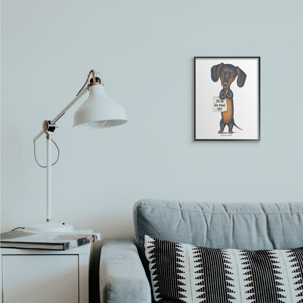 Stupell Industries Dachshund 'I'm The Boss' Fun Family Pet Phrase Designed by Danny Gordan