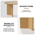 thumbnail image 7 of MAYEERTY 67x33.5x30in Oval Dining Table with V-Shaped Legs, Natural Wood Color, 7 of 7