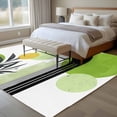 thumbnail image 4 of Boho Middle Century Area Rug 5x7 FT, Non Slip Bedroom Throw Carpet, Abstract Green Geometric Botanical Washable Soft Floor Carpet Non-Shedding Rug for Dining Room Bedside Classroom Desk, 4 of 9