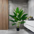 thumbnail image 3 of 25 Inch Artificial Plant, Fake Palm Tree, Bird of Paradise-Plants , Artificial Plant Pot Flower Household Potted Decor Plants Ornaments Party Home Decor Table Indoor Outdoor Décor (No Flowerpot), 3 of 4