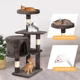 thumbnail image 5 of YRLLENSDAN 36 inch Cat Tree Tower for Indoor Cats, Small Cat Tower with Scratching Post, Cat Climbing Tower with Sturdy Cat Condo, Kitten Tree, Dark Gray, 5 of 7