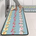 thumbnail image 2 of Kitchen Rugs Sets Of 2,Pioneer Flower Floral Print Pattern Anti Fatigue Kitchen Mat Rugs Non Slip Washable,Decorative Kitchen Floor Mats for Kitchen,Sink,Laundry,17"x47"+17"x47", 2 of 5