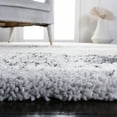 thumbnail image 4 of SAFAVIEH Fontana Darrell Abstract Shag Area Rug, Ivory/Grey, 6'7" x 6'7" Square, 4 of 8