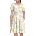 thumbnail image 1 of Balery Easter Rabbit Vestidos sueltos de manga corta para mujer, vestidos de verano 2025, vestidos casuales de corte A con vuelo., 1 of 6