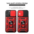 thumbnail image 3 of APPLE IPHONE 15 PRO MAX Phone Cases, Kickstand Ring Holder with Slide Camera Cover TPU Magnetic Car Mount for APPLE IPHONE 15 PRO MAX In Red, 3 of 4