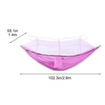 thumbnail image 3 of COM1950s Camping Hammock with Mosquito Net, Portable Double/Single Travel Hammock Insect Netting 210T Nylon Hammock Swing for Backyard Garden Camping Backpacking Survival Travel (Pink), 3 of 8