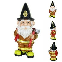 Fireman Gnome Statue Whimsical Garden Decoration Firefighter Dwarf Garden Like A Courtyard Lawn Porch Villain Resin Realistic Specific