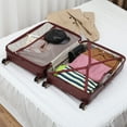 thumbnail image 3 of BADGLEY MISCHKA Diamond 3 Piece Expandable Luggage Set (Burgundy), 3 of 12