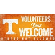 Tennessee Volunteers Sign Wood 12x6 Fans Welcome Design Special Order