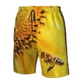 thumbnail image 5 of Disketp Men'S Swim Trunks Hawaiian Breathable Surf Beach Swimsuits Mesh Lining Beach Shorts With Pockets-Honey Bee Pollinating Sunflower, 5 of 9