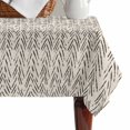 thumbnail image 4 of Beige Black Striped Table Cloth Waterproof Tablecloths, Abstract Modern Art Irregular Stripe Tablecloth Dining Table Cover for Kitchen Party Tabletop Outdoor, Rectangle Tablecloth 60x84 Inch, 4 of 9