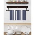 thumbnail image 3 of Vintage Striped Kitchen Dish Towels for Drying Dishes Set of 2, Midnight Blue Modern Simple Lines Waffle Weave Microfiber Hand Tea Bathroom Towels Quick Dry & Absorbent Towel 15.7x23.6, 3 of 7
